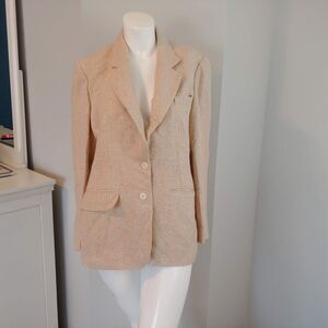 Womens L large Bernard Zins‎ suit coat tan